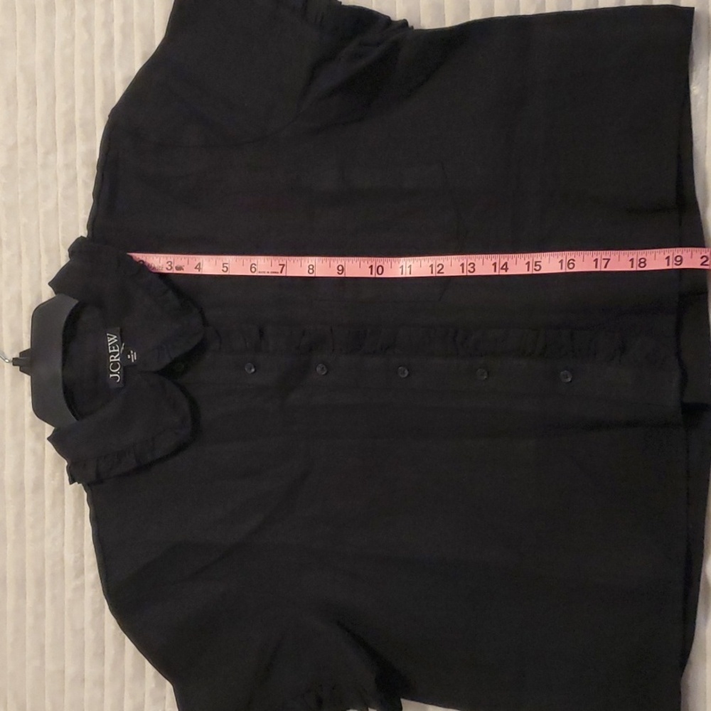 J.Crew, Short Sleeve Blouse, Size M, Black - Picture 9 of 13